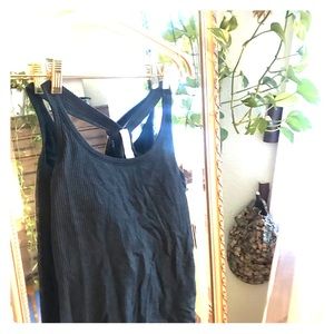 Blue lulu built in bra tank